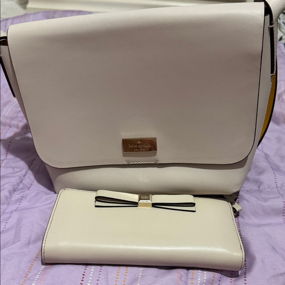 Kate Spade Cream Shoulder Bag with Wallet